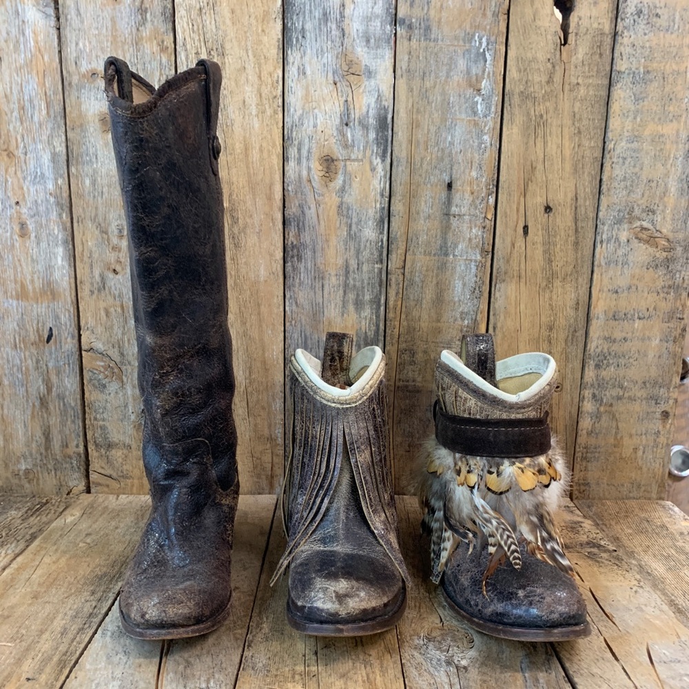 Us 9, upcycled Frye Boot into a Boho Boot